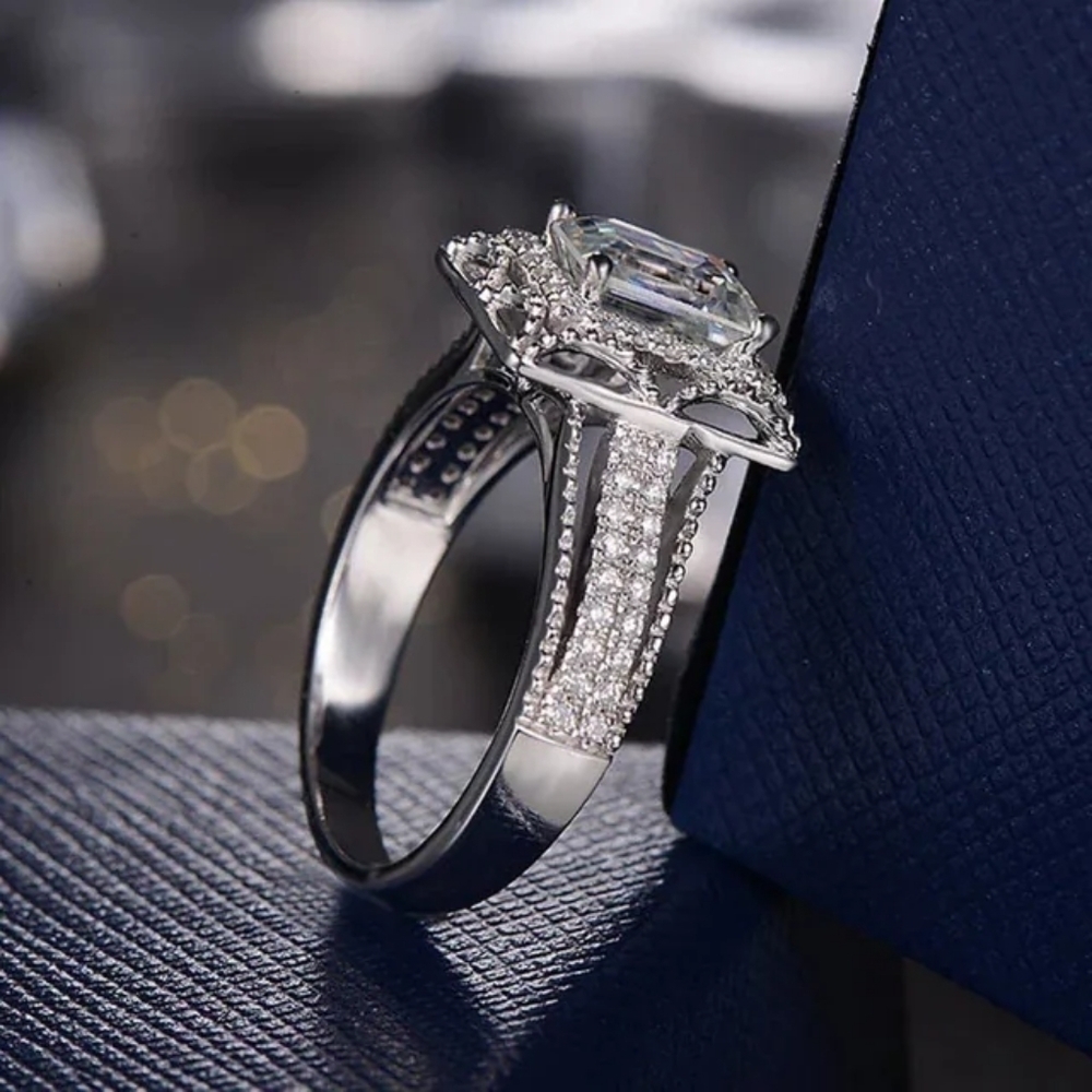 New 925 Sterling Silver Diamond Ring - Picture 3 of 7